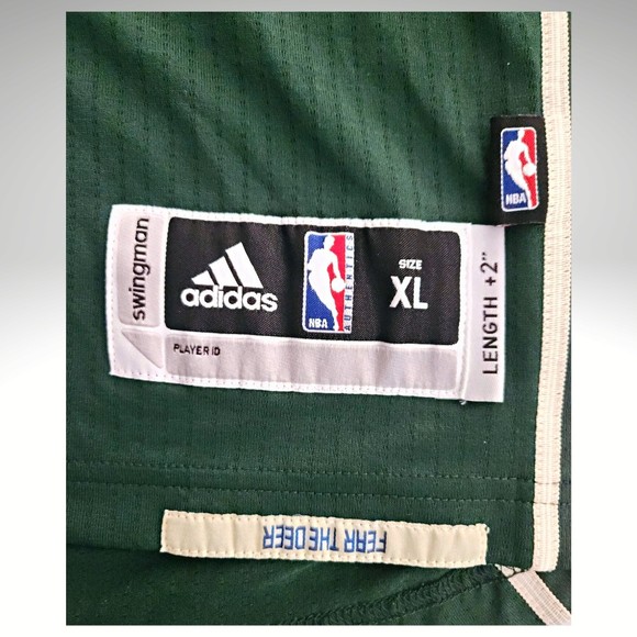 MILWAUKEE BUCKS Blank SWINGMAN ADIDAS SEWN Fear Deer Jersey Men's Size XL - Picture 4 of 8